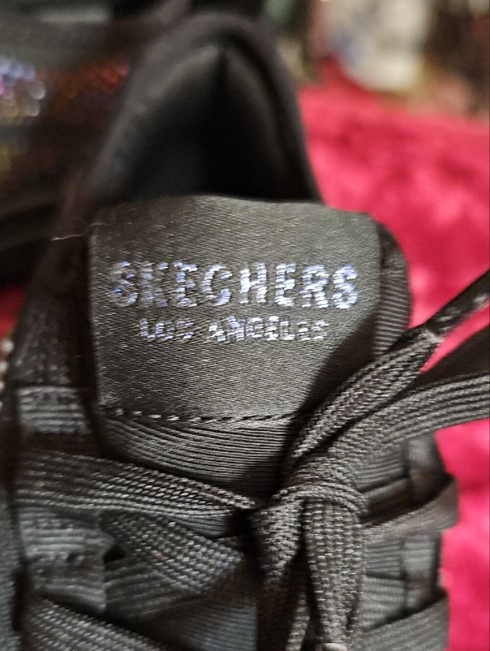 Skechers Black Sneakers with Iridescent Rhinestones - Picture 2 of 13